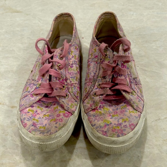 LOVESHACK FANCY X SUPERGA                        LIMITED EDITON LOW TOP SNEAKERS - Picture 2 of 7